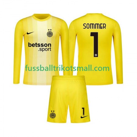 Fußballtrikots Inter Mailand Yann Sommer 1 Torwart Kinder 2025-2026 Langarm Auswärts-trikot kaufen